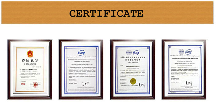 Massive Stahlnieten certificate