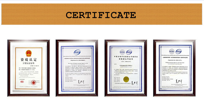 H62 Messingstreifenrolle certificate