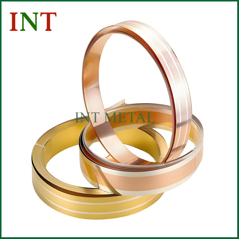 Silberne Inlay -Messingstreifen