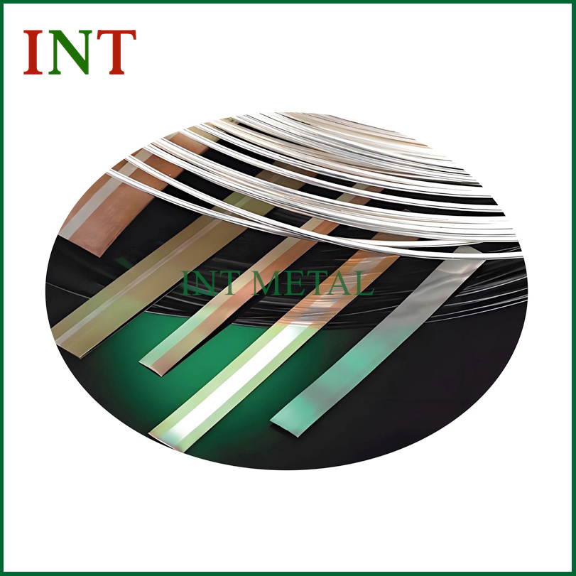 Silberne Inlay Bronze -Streifen